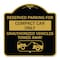 Signmission Reserved Parking for Compact Car Unauthorized Vehicles Towed Away Alum, 18" x 18", BG-1818-23122 A-DES-BG-1818-23122 - alternate 1